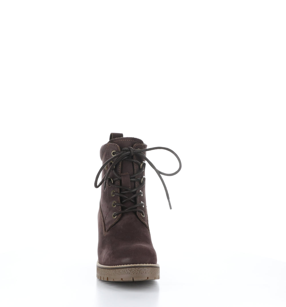 MOREL Plum Zip Up Ankle Boots
