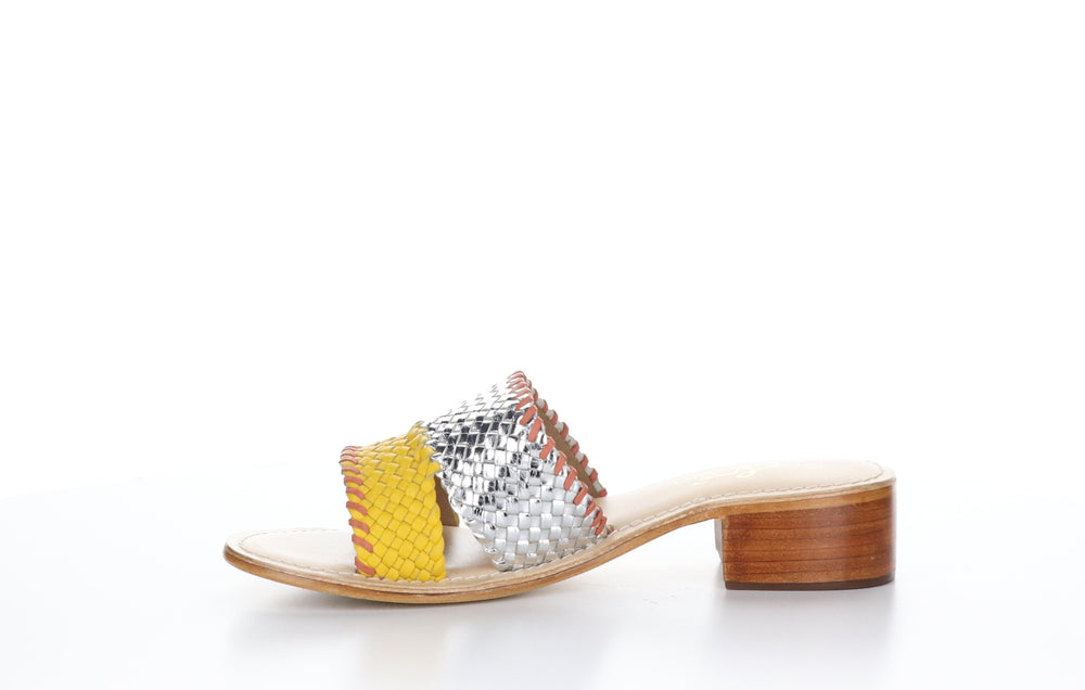 MORO Silver/Yellow Casual Slides