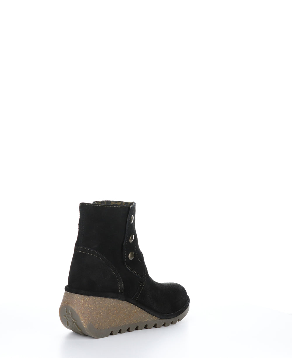 NERY336FLY Black Zip Up Ankle Boots