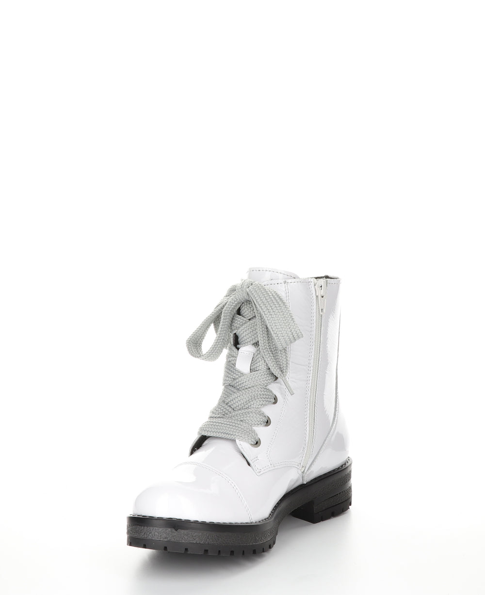 PAULIE White Zip Up Boots
