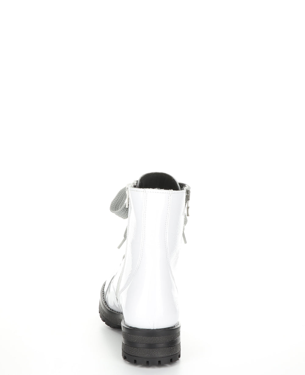 PAULIE White Zip Up Boots