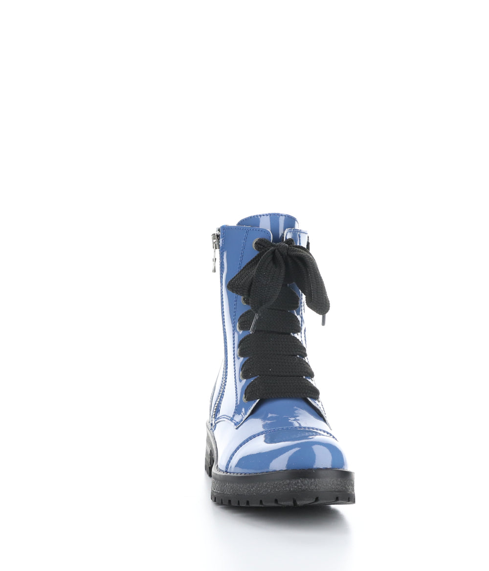 PAULIE PERRY BLUE Round Toe Boots