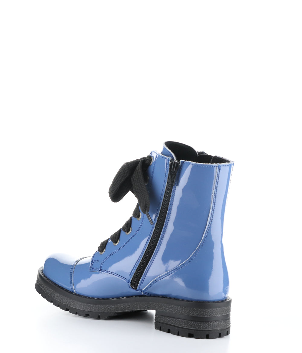 PAULIE PERRY BLUE Round Toe Boots