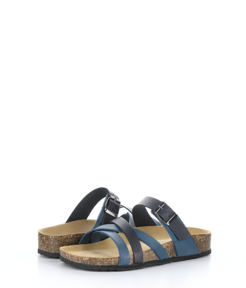 PISCES JEANS/NAVY Strappy Sandals