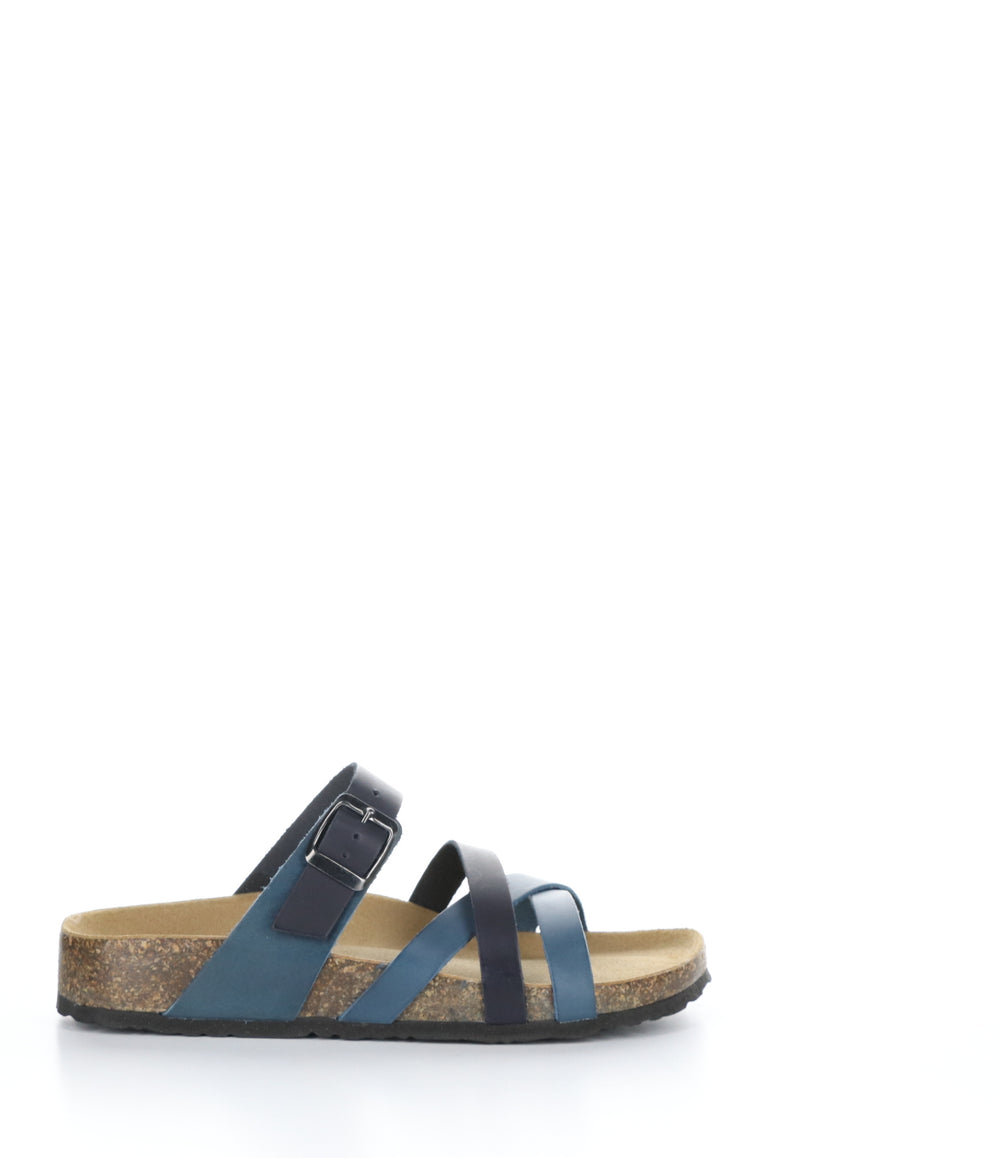 PISCES JEANS/NAVY Strappy Sandals