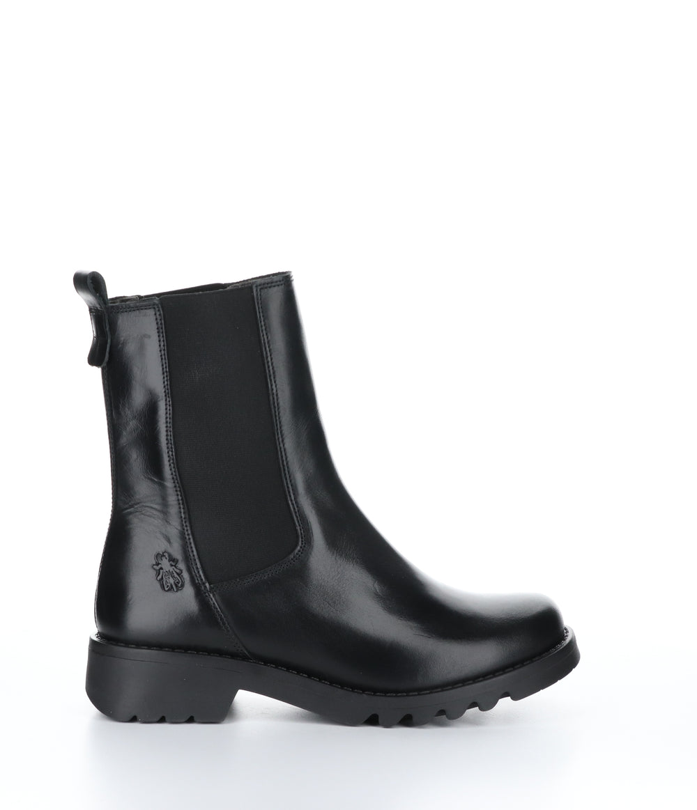 REIN795FLY Black Round Toe Boots
