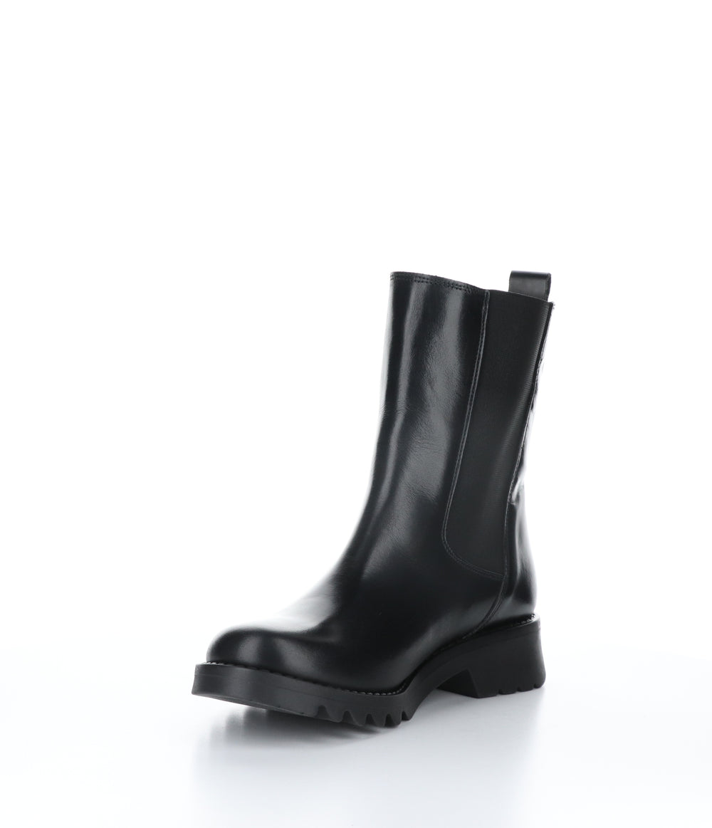 REIN795FLY Black Round Toe Boots