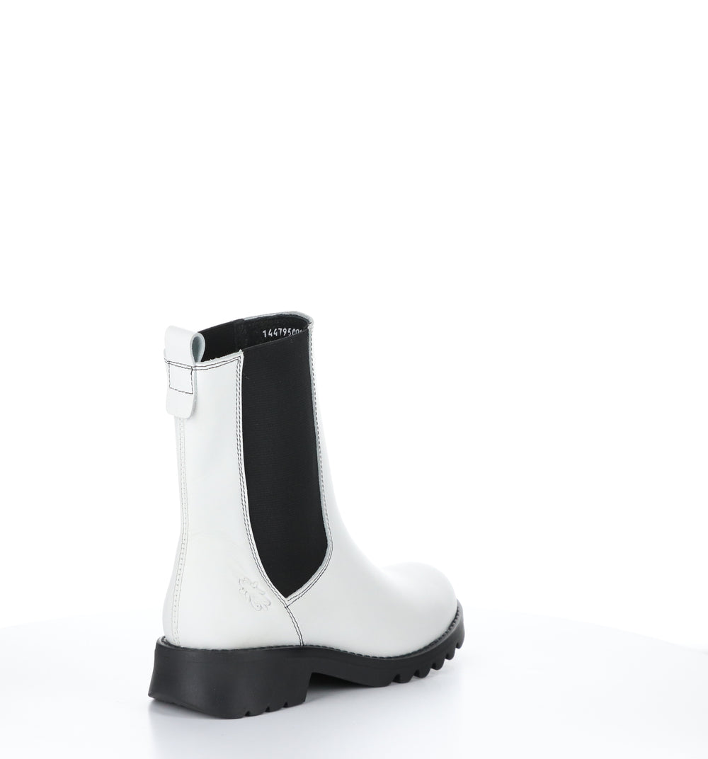 REIN795FLY Off White Round Toe Boots