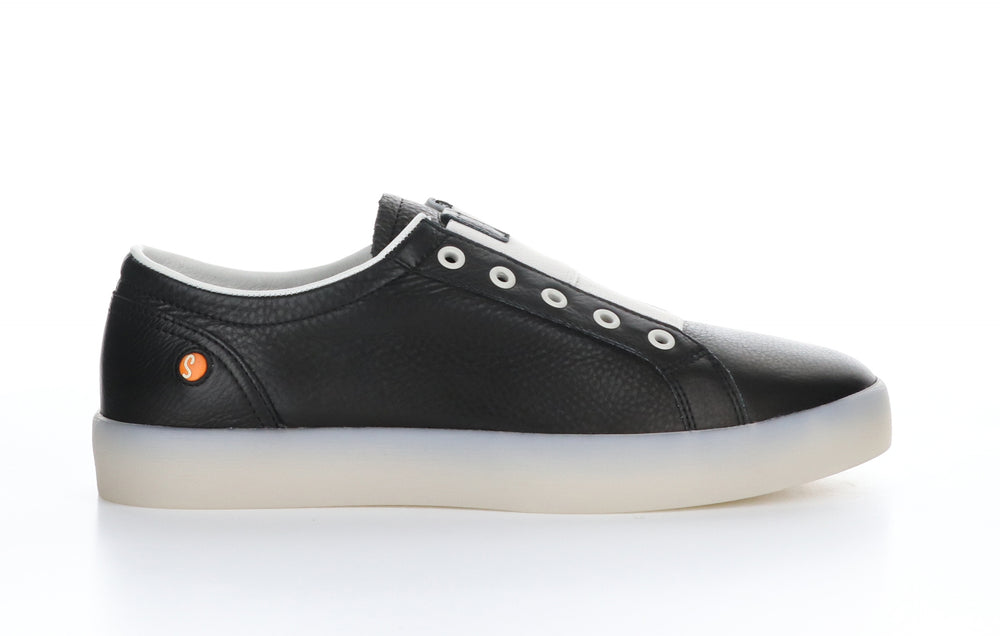 RION647SOF Smooth Black/White Slip-on Trainers