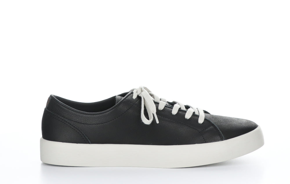 ROSS594SOF Smooth Black Lace-up Trainers