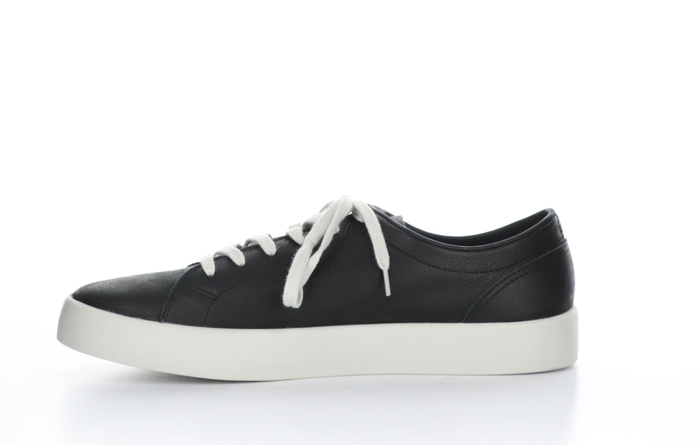 ROSS594SOF Smooth Black Lace-up Trainers