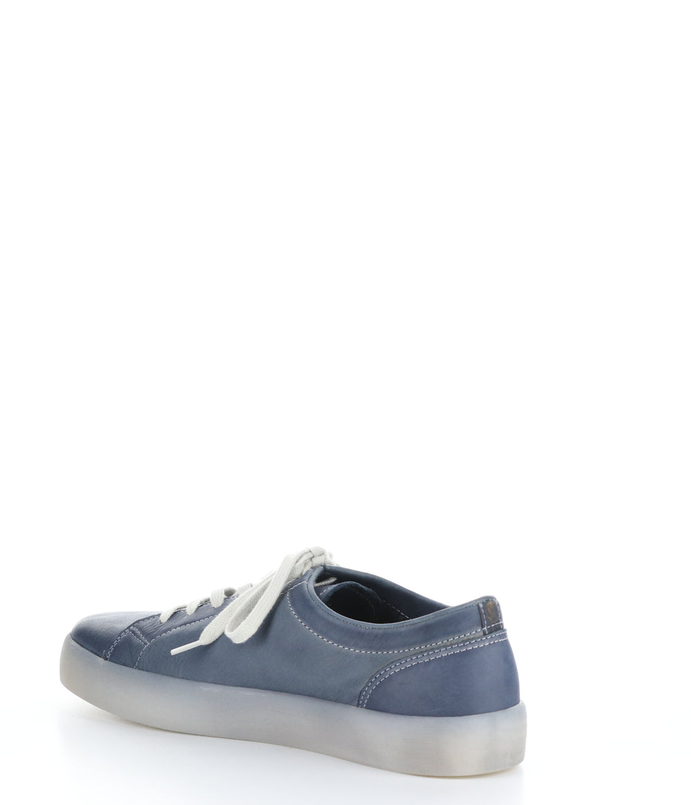ROSS594SOF Washed Navy Lace-up Trainers