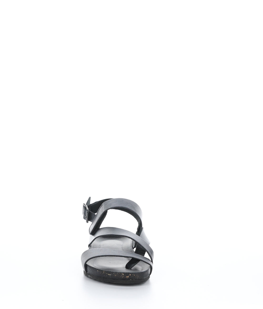SARA BLACK Strappy Sandals