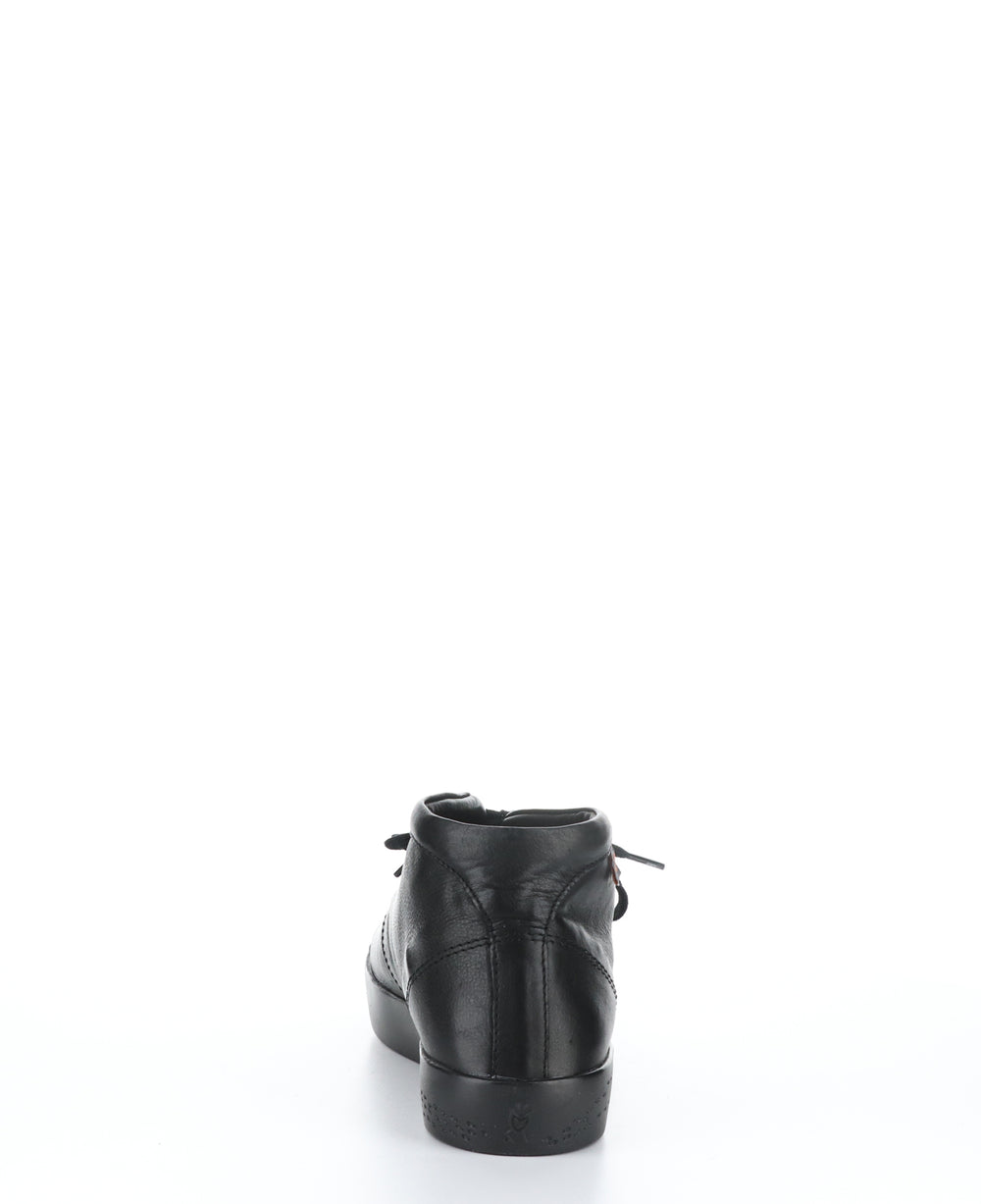 SIAL607SOF BLACK LEATHER Lace-up Ankle Boots