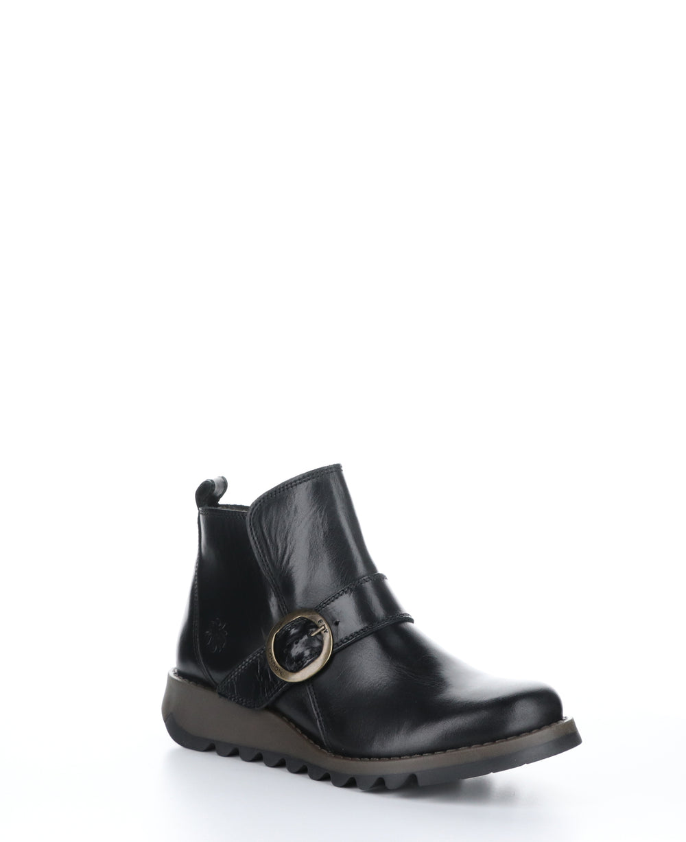 SIAS812FLY Black Zip Up Ankle Boots