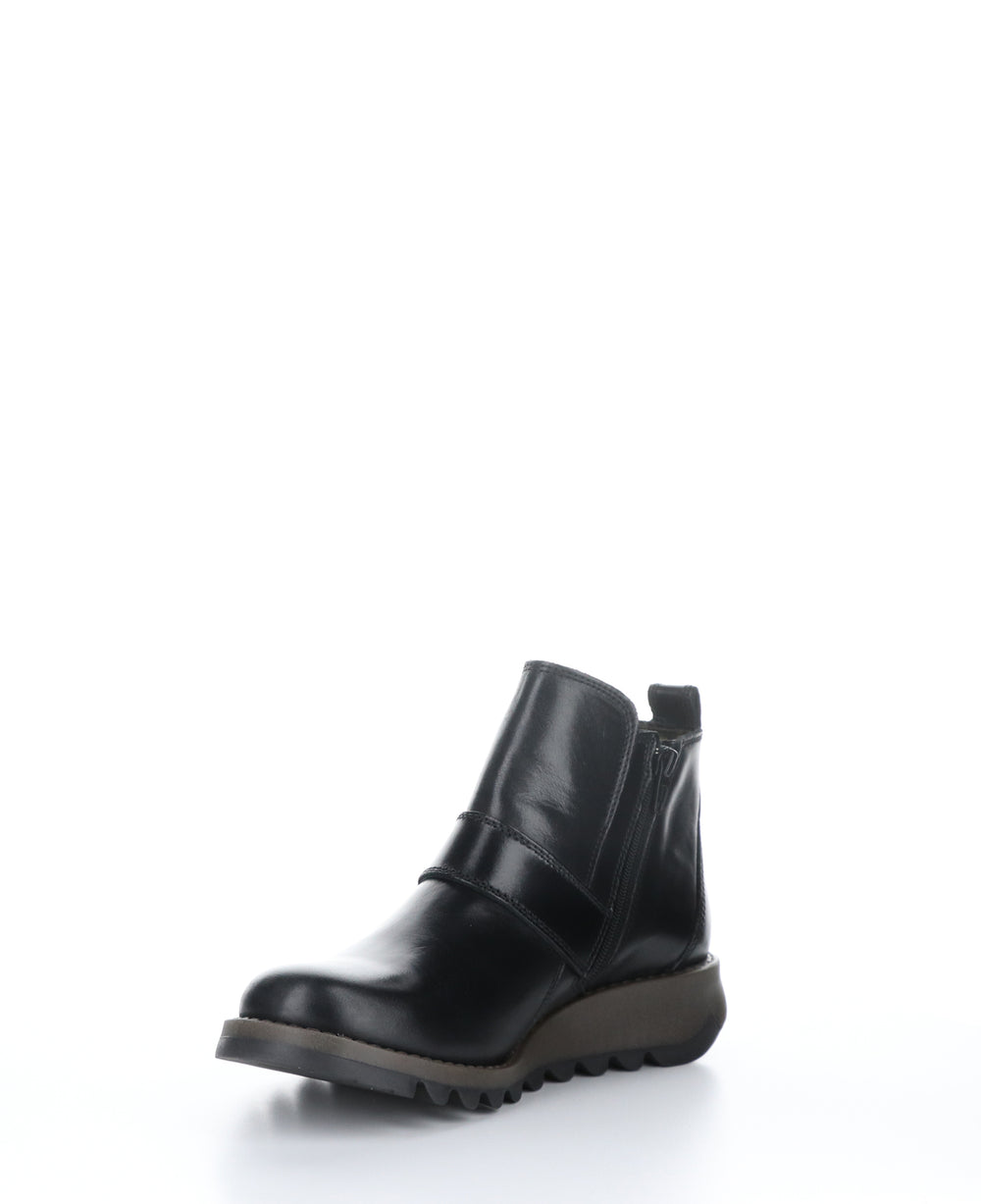 SIAS812FLY Black Zip Up Ankle Boots