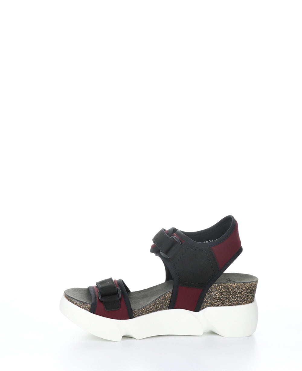 SIGO727FLY BORDEAUX/BLACK Wedge Sandals