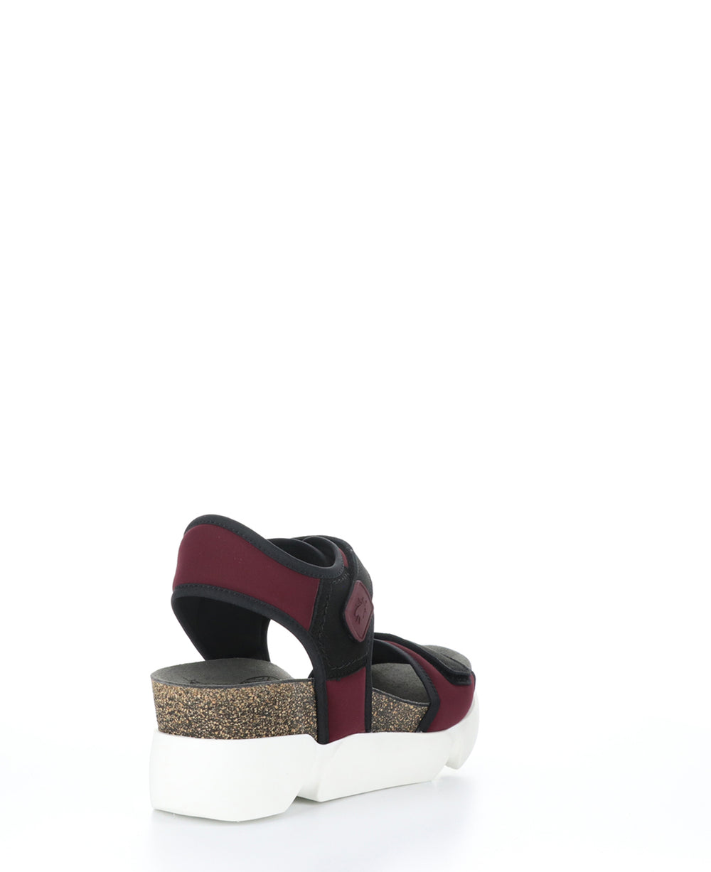SIGO727FLY BORDEAUX/BLACK Wedge Sandals