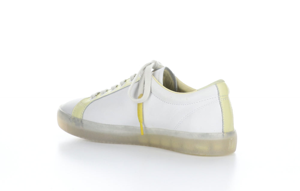 SURY585SOF Smooth White/Baby Green Lace-up Trainers