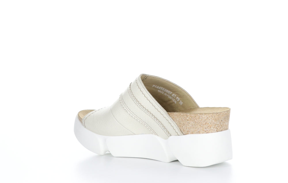 SUZE582FLY Mousse Offwhite Open Toe Mules