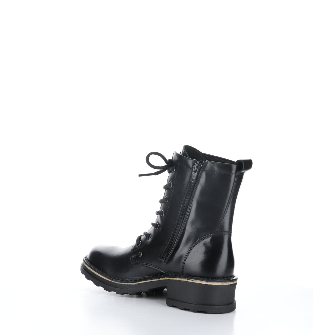 THOR035FLY Black Zip Up Boots