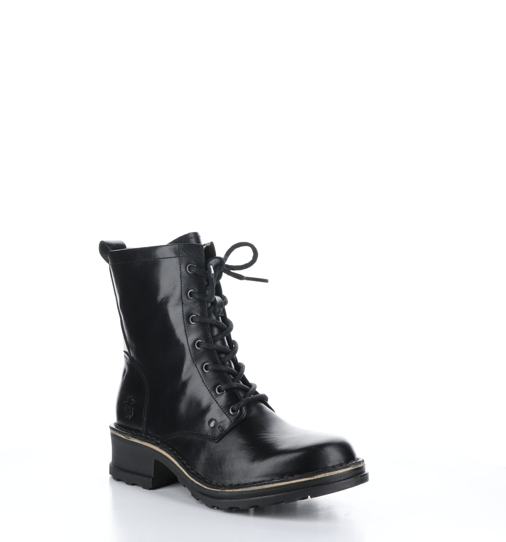 THOR035FLY Black Zip Up Boots