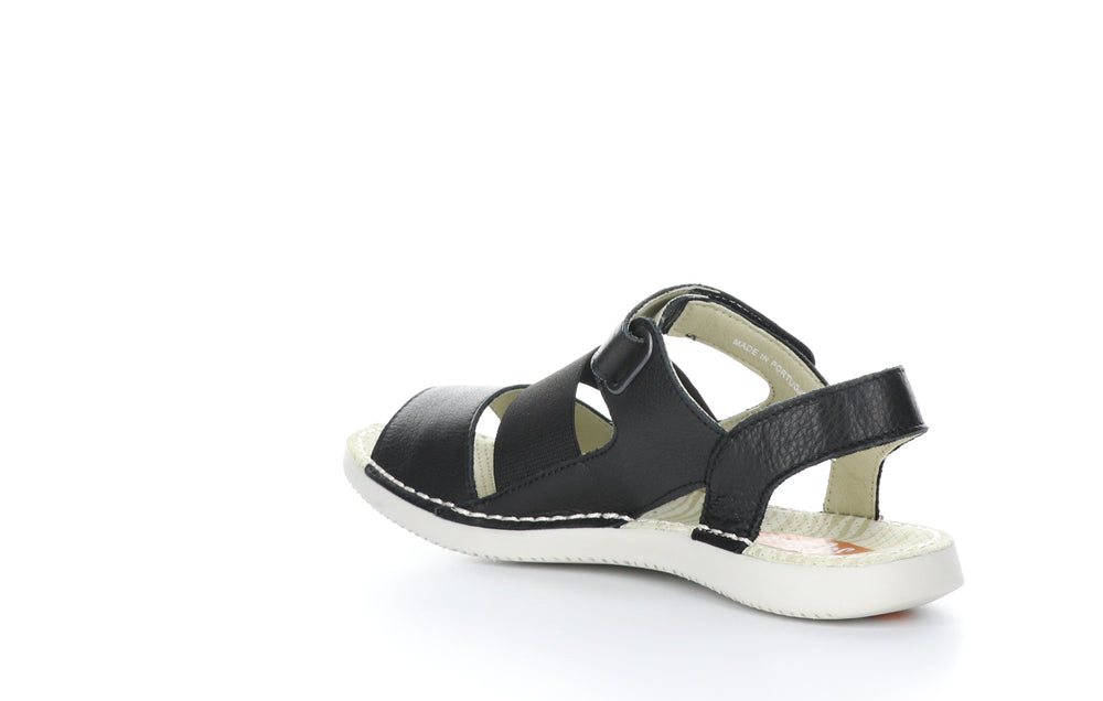 TIAN636SOF Black Velcro Sandals