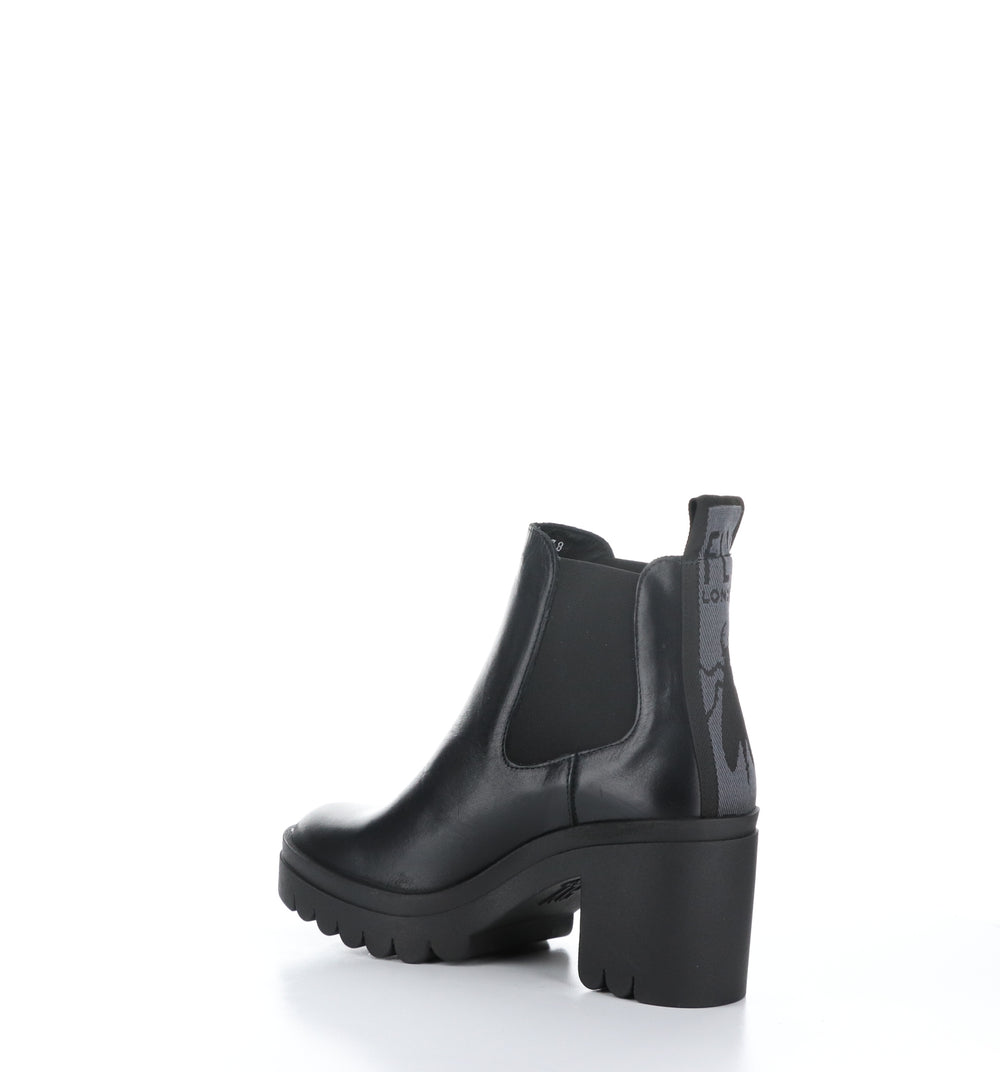 TOPE520FLY Black Round Toe Ankle Boots