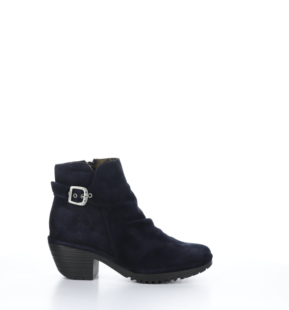 WINA346FLY Navy Zip Up Ankle Boots