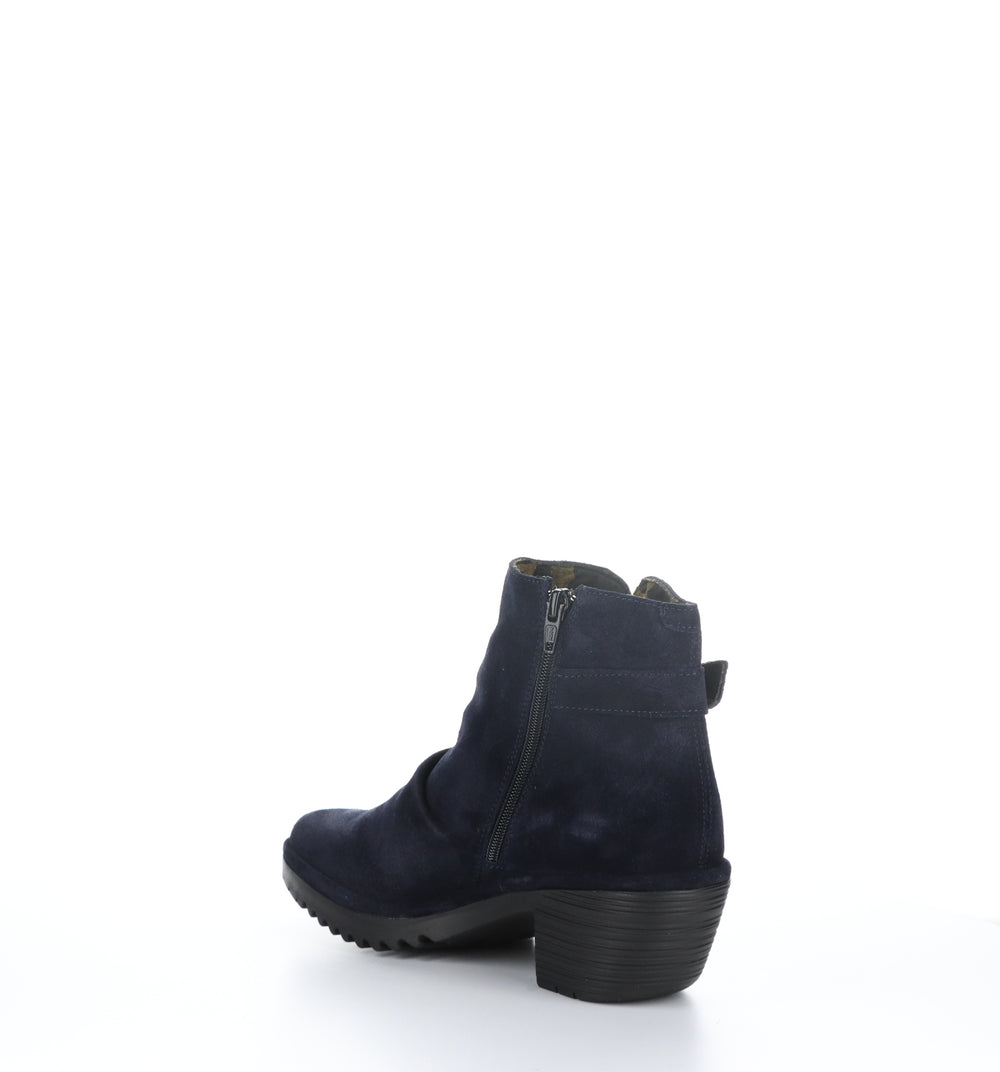 WINA346FLY Navy Zip Up Ankle Boots