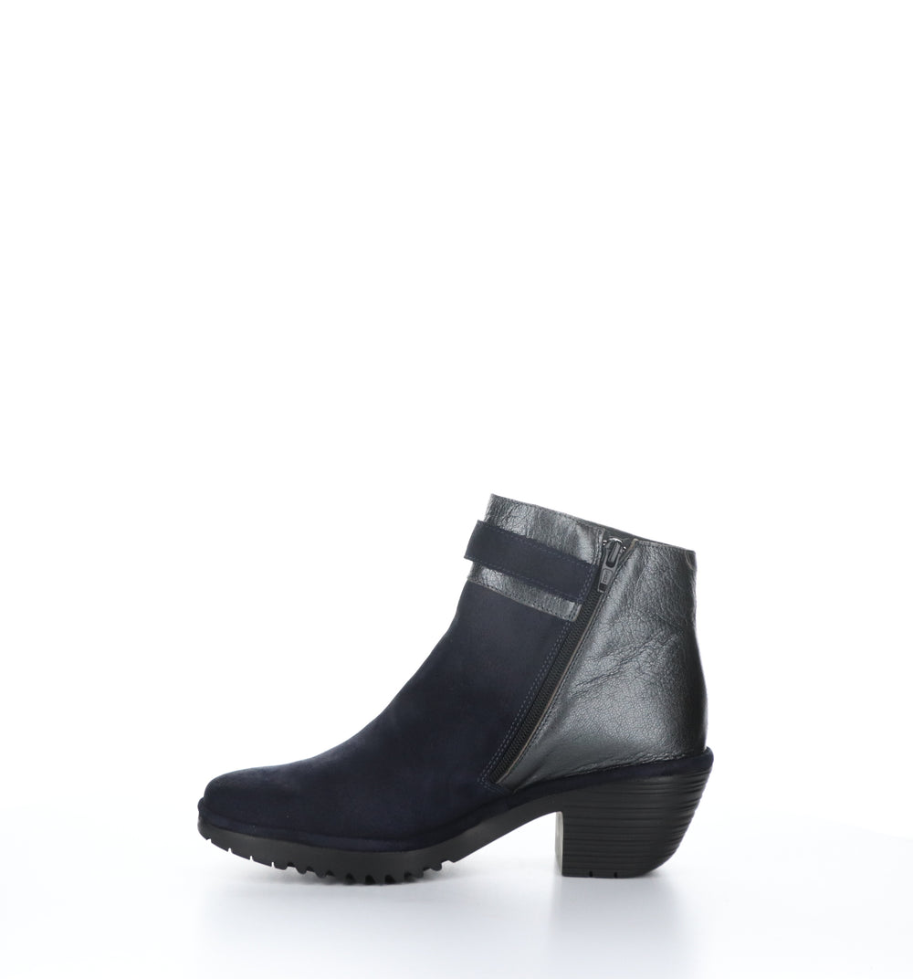 WISP342FLY Navy/Graphite Zip Up Ankle Boots