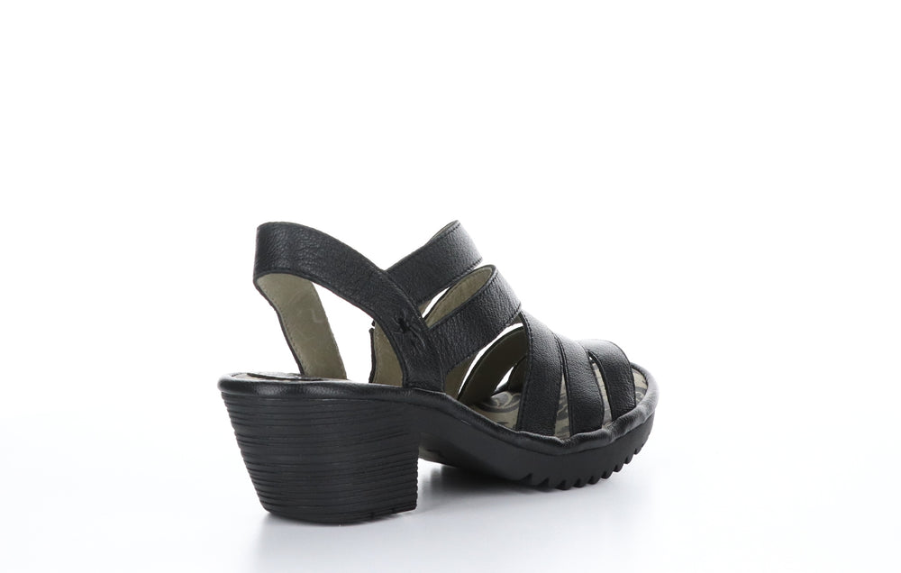 WOZE118FLY Mousse Black Strappy Sandals