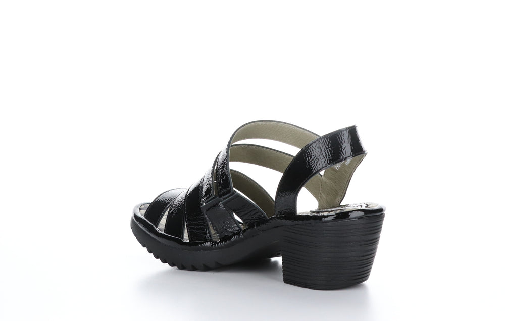 WOZE118FLY Luxor Black Strappy Sandals