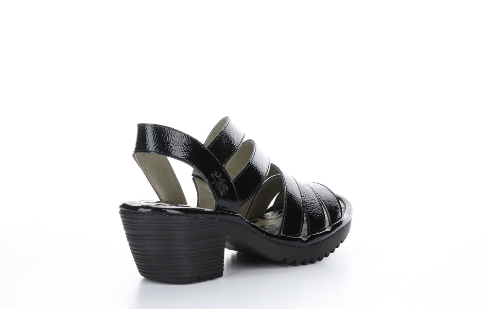 WOZE118FLY Luxor Black Strappy Sandals