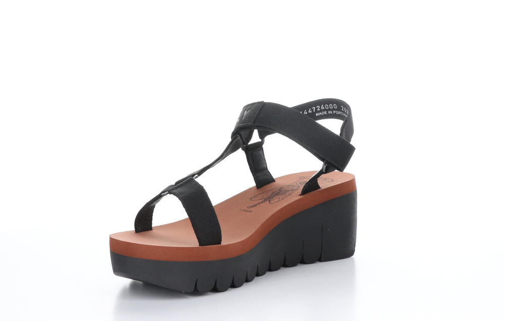 YEFA726FLY Cupido Black (Brick) Velcro Sandals