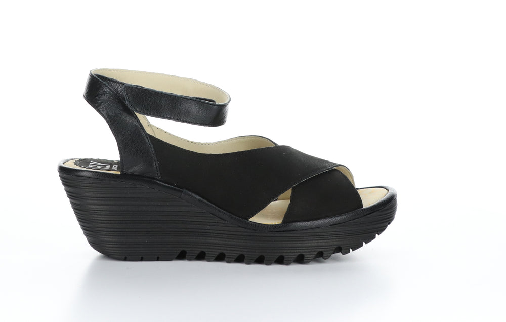 YIVI308FLY Cupido/Mousse Black Ankle Strap Sandals