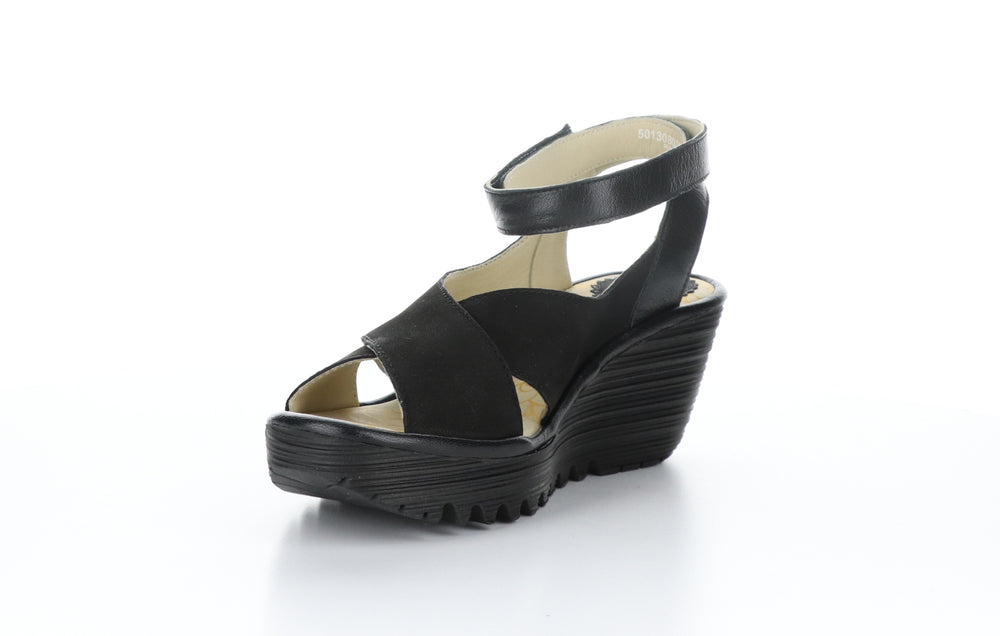 YIVI308FLY Cupido/Mousse Black Ankle Strap Sandals