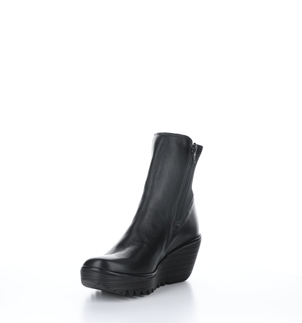 YOCY322FLY Black Zip Up Boots