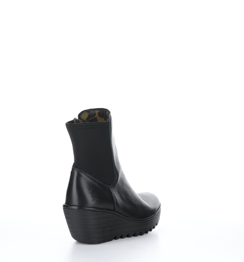 YOCY322FLY Black Zip Up Boots