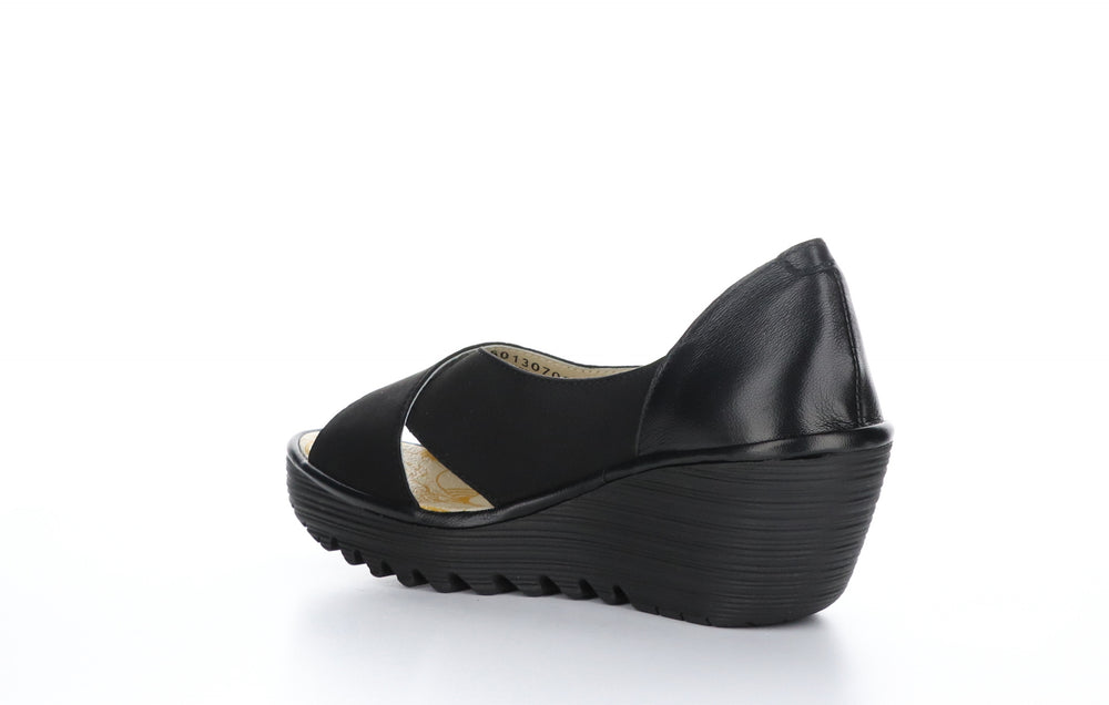 YOMA307FLY Cupido/Mousse Black Open Toe Sandals