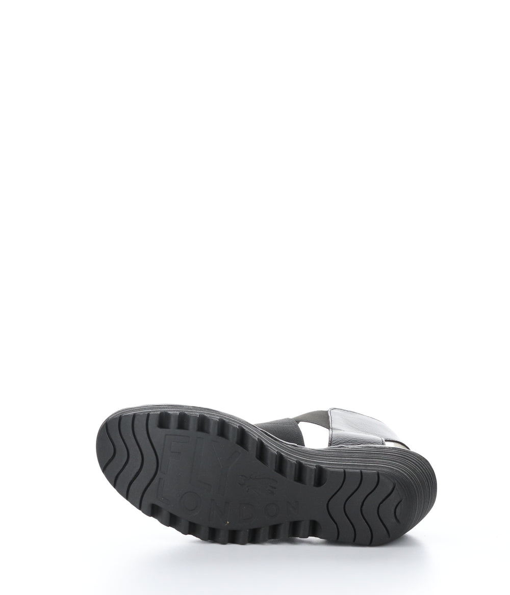 YUBA385FLY BLACK Round Toe Shoes