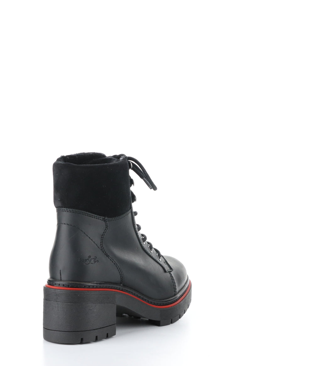 ZOA BLACK Round Toe Boots